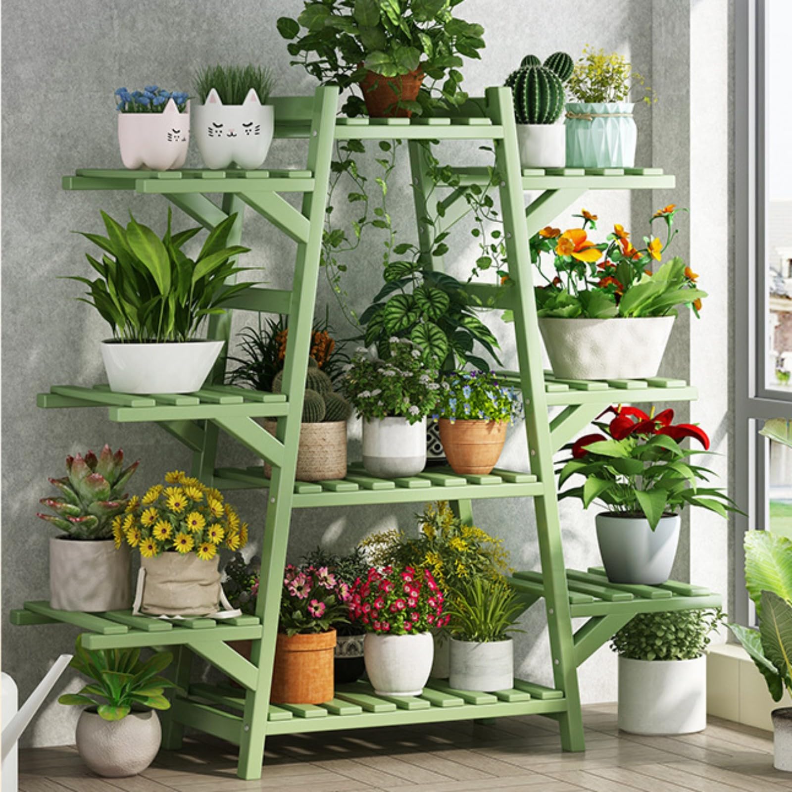 Amazon.com: WZWTYSM 6/7/8/9 Tier Wood Plant Stand，Modern Tall